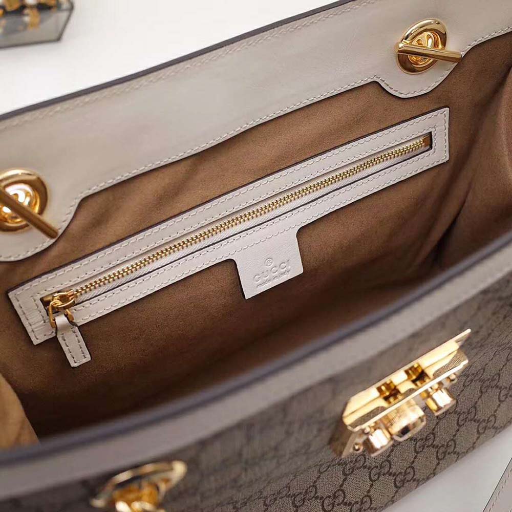 Gucci GG Women Padlock Medium GG Supreme Canvas Shoulder Bag