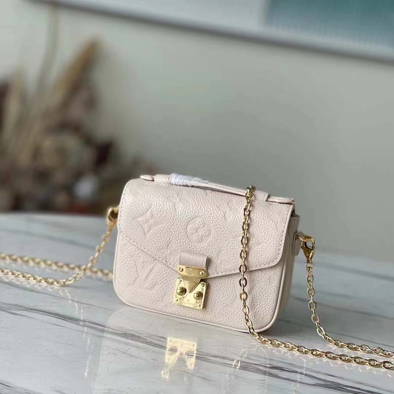 Louis Vuitton LV Women Micro Métis Beige Monogram Empreinte Embossed Supple Grained Cowhide