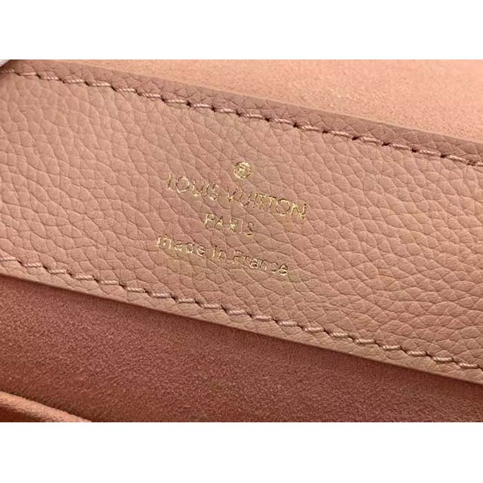 Louis Vuitton LV Women Lockme Ever Mini Handbag Rose Quartz Trianon Grained Calf Leather