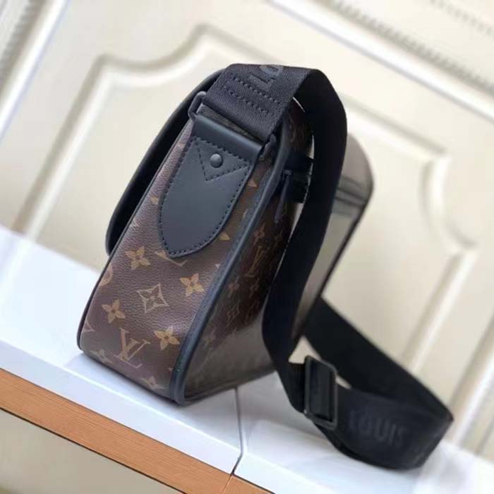 Louis Vuitton LV Unisex Archy Messenger MM Bag Monogram Macassar Coated Canvas