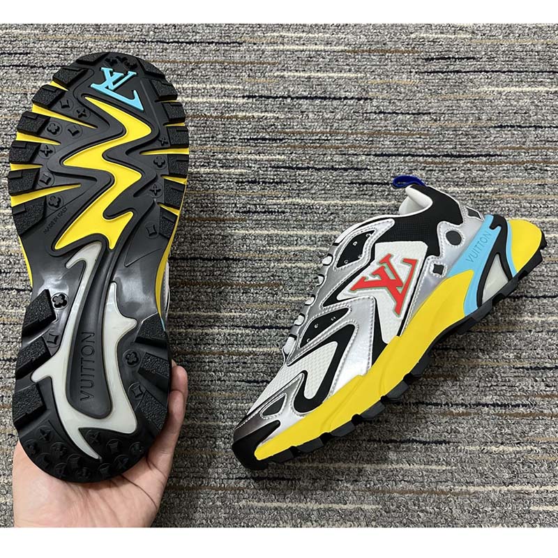 Louis Vuitton Unisex LV Runner Tatic Sneaker Silver Mix Materials Rubber Outsole