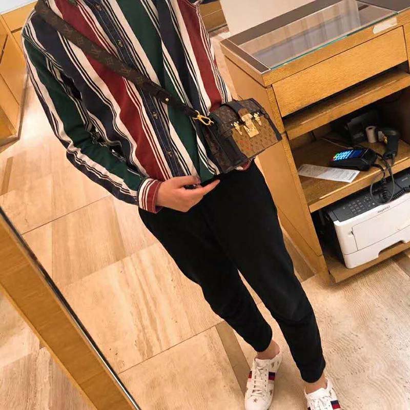 Louis Vuitton LV Women Trunk Clutch Handbag in Monogram and Monogram Reverse Canvas