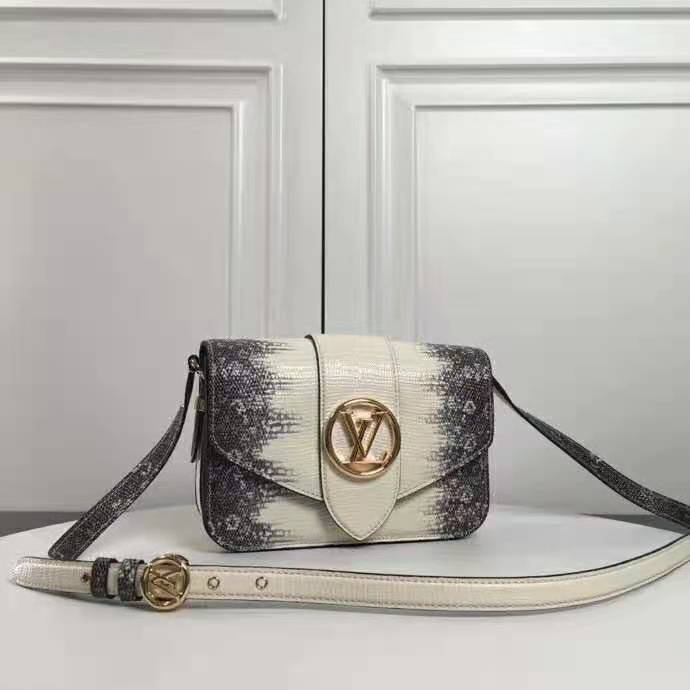 Louis Vuitton LV Women LV Pont 9 Lizard Skin Lizard Calf Goatskin