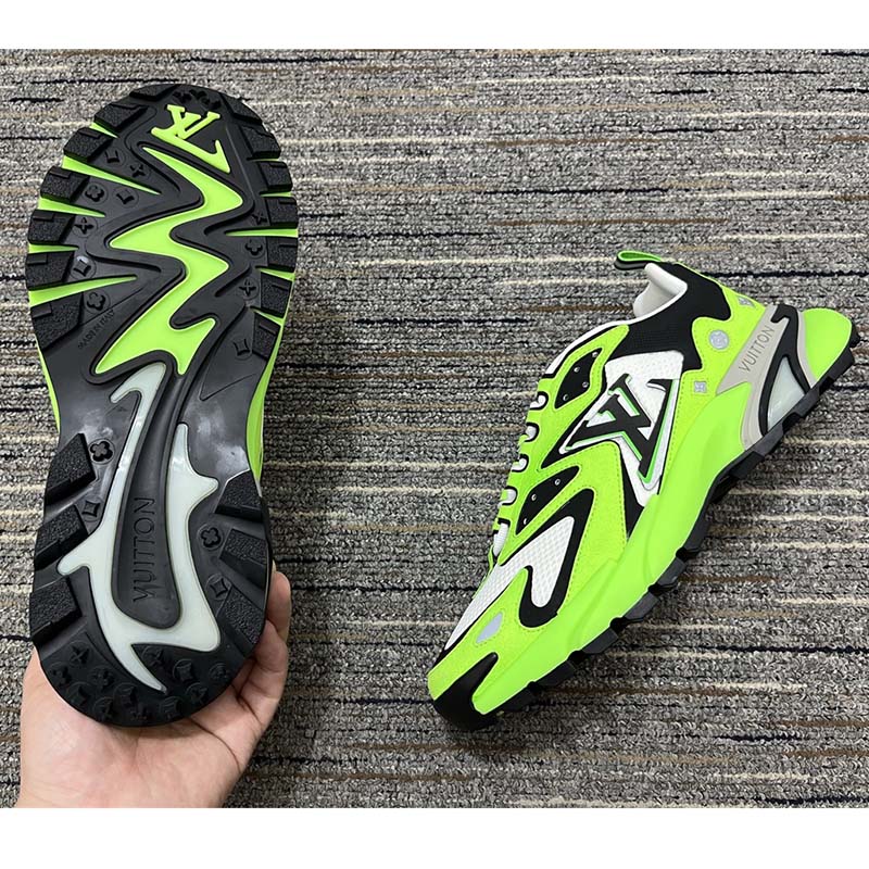 Louis Vuitton Unisex LV Runner Tatic Sneaker Green Mix Materials Rubber Outsole