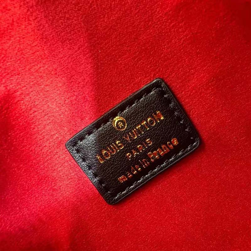 Louis Vuitton LV Unisex Coussin BB Black Monogram-Embossed Puffy Lambskin Calfskin