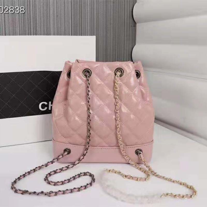 Chanel Women Chanel’s Gabrielle Small Hobo Bag in Aged Smooth Calfskin-Pink