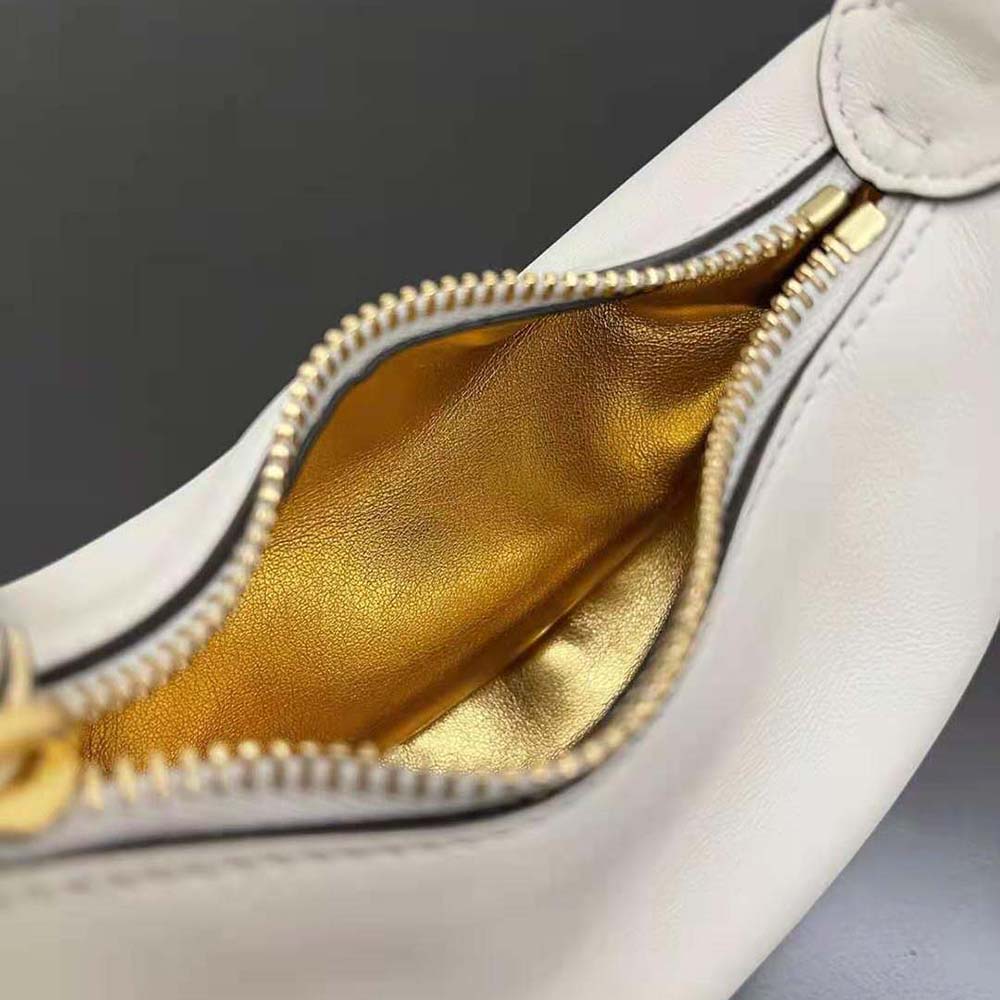 Fendi Women Nano Fendigraphy White Leather Charm