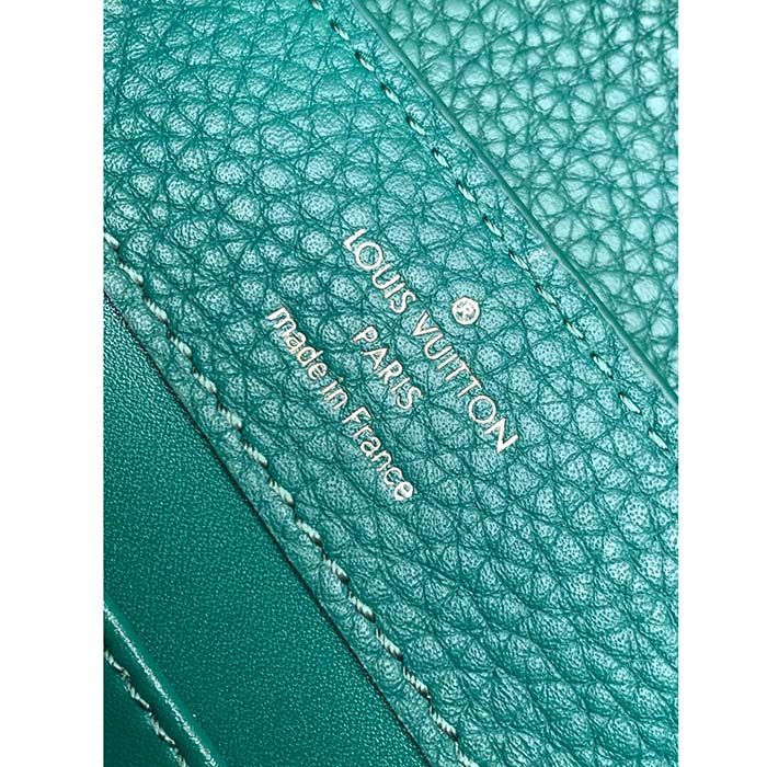 Louis Vuitton LV Women Capucines Mini Handbag Emerald Green Mint Taurillon
