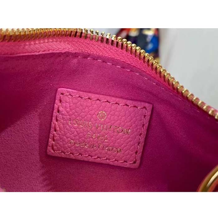 Louis Vuitton LV Women Mini Moon Pink Monogram Empreinte Embossed Supple Grained Cowhide Leather