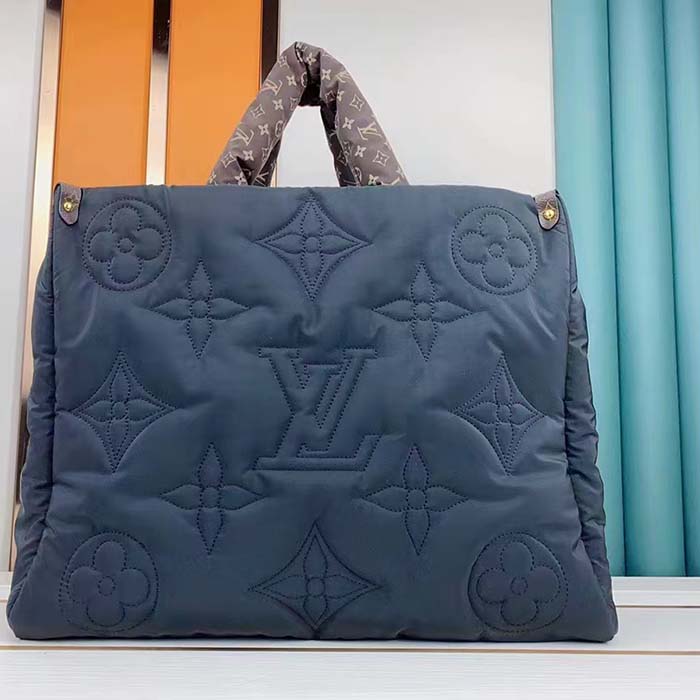 Louis Vuitton LV Unisex OnTheGo MM Tote Black Recycled Nylon Econyl