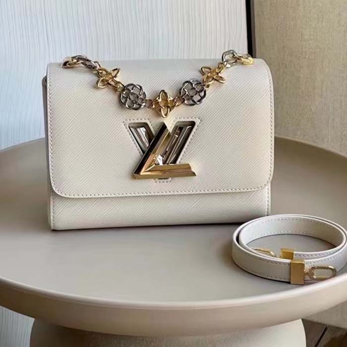 Louis Vuitton LV Women Twist MM Quartz Epi Grained Leather Cowhide Lock