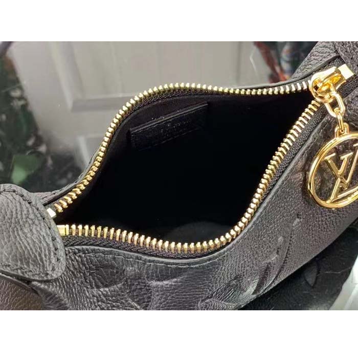 Louis Vuitton LV Women Mini Moon Black Monogram Empreinte Embossed Supple Grained Cowhide Leather