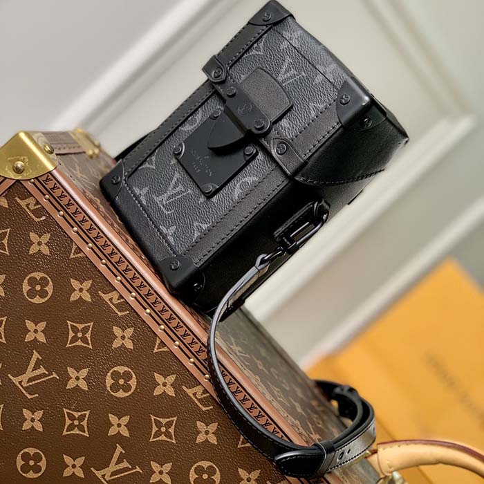 Louis Vuitton LV Unisex Vertical Trunk Wearable Wallet Monogram Eclipse Coated Canvas