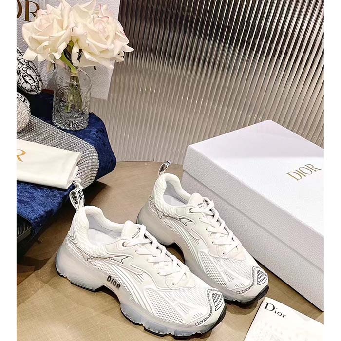 Dior Unisex Shoes Dior Vibe Sneaker White Technical Fabric Mesh Rubber