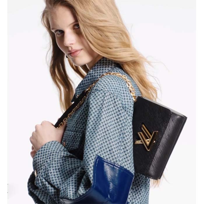 Louis Vuitton LV Women Twist PM Chain Bag Black Epi Grained Cowhide Leather