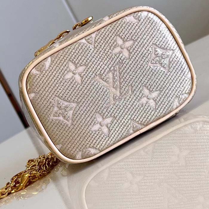 Louis Vuitton LV Women Micro Vanity Beige Monogram Coated Canvas Microfiber Lining
