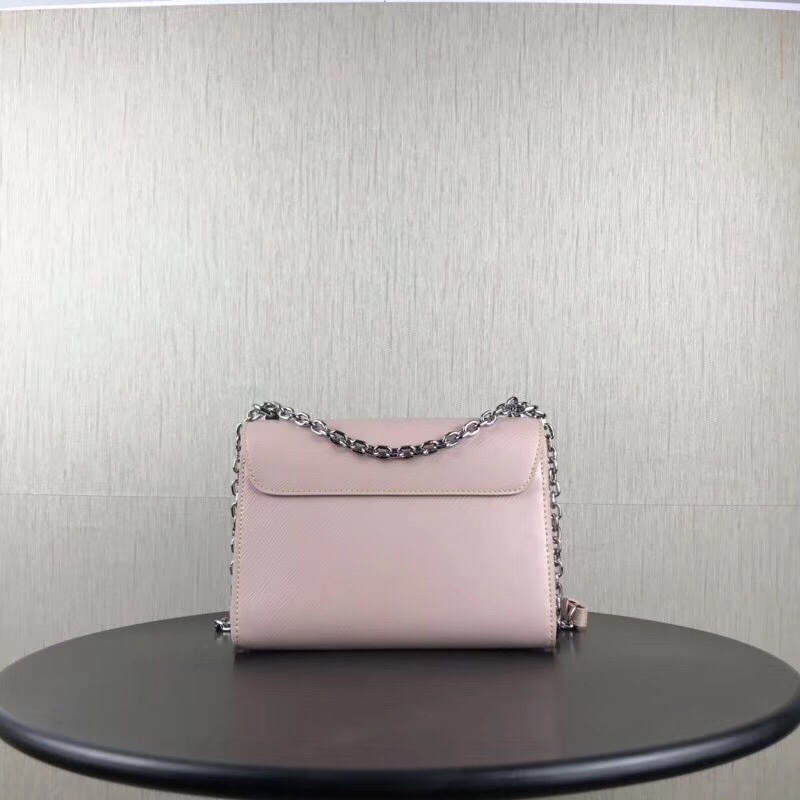 Louis Vuitton LV Women Twist MM Handbag Galet Gray Epi Grained Cowhide Leather