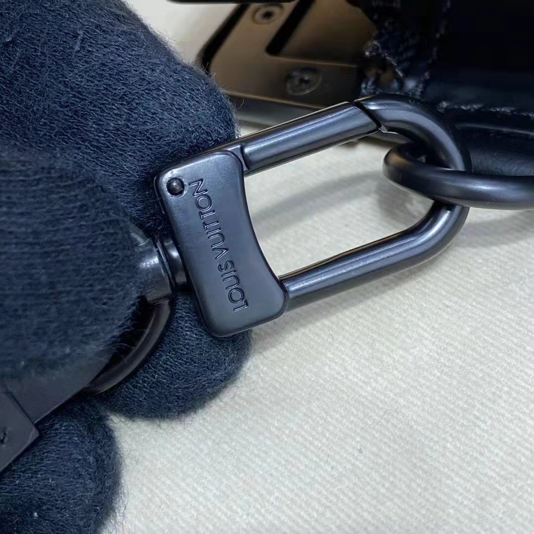 Louis Vuitton LV Unisex Trunk Pouch Black Monogram Eclipse Canvas Leather