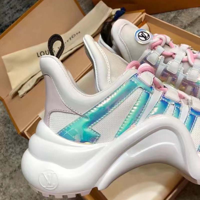 Louis Vuitton Women LV Archlight Sneaker Pink Mix Materials Patent Monogram Canvas