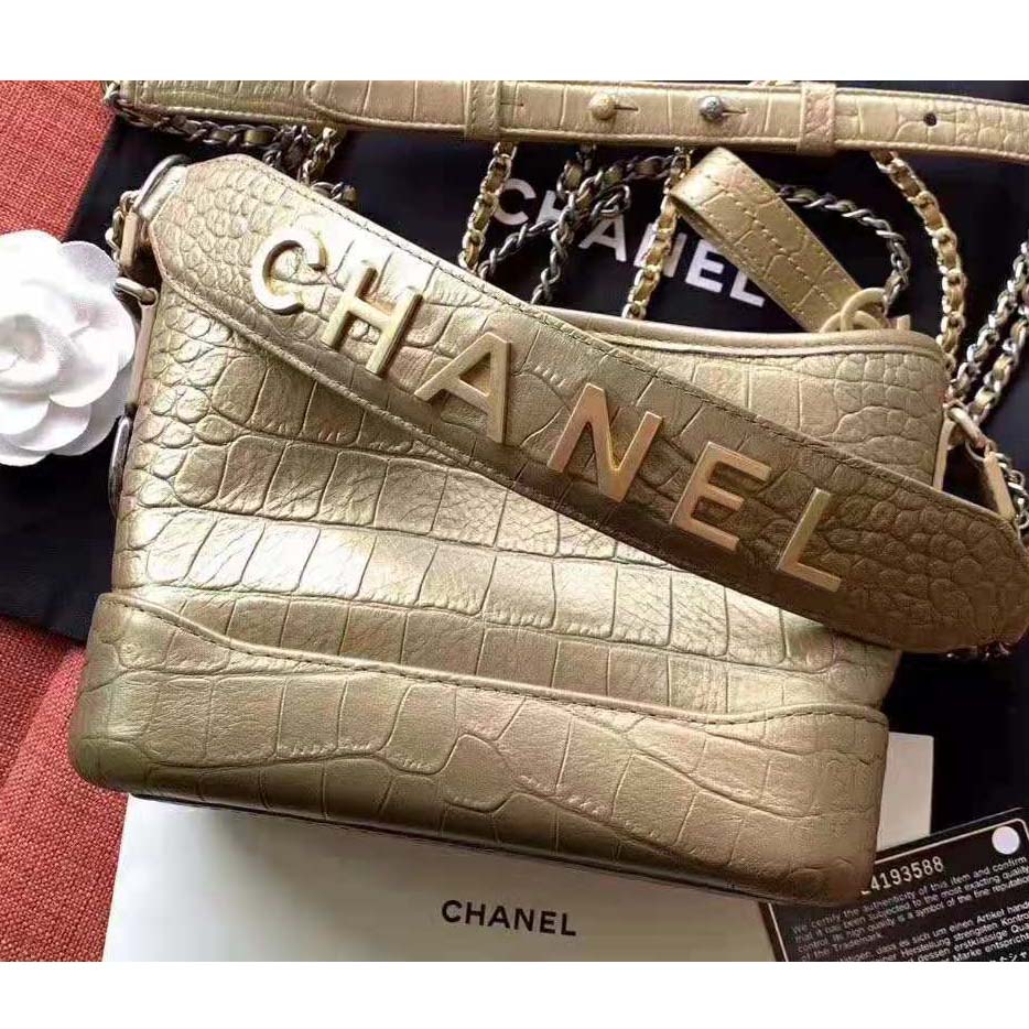 Chanel Women Chanel’s Gabrielle Large Hobo Bag-Gold