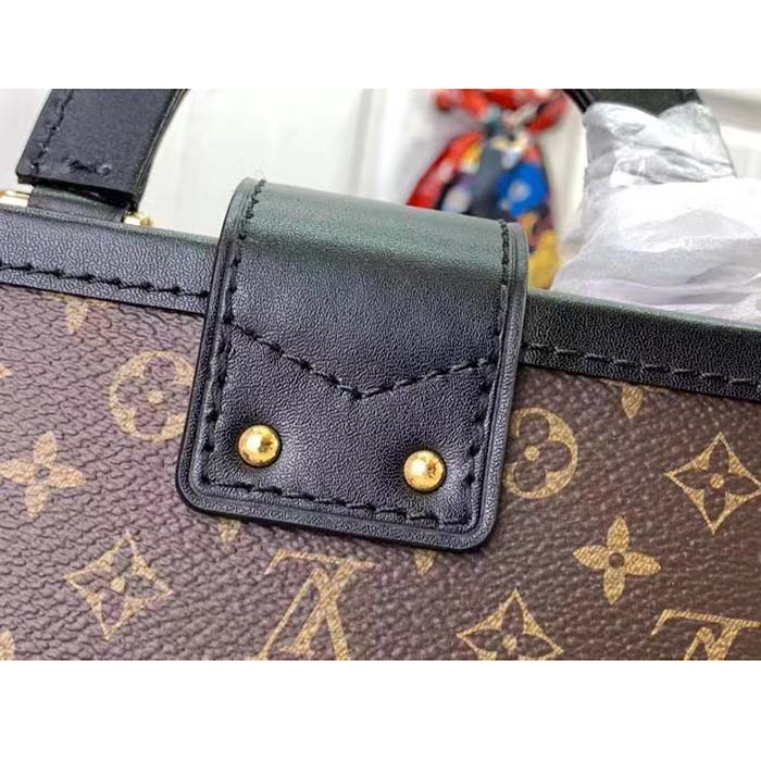 Louis Vuitton Unisex LV Petite Malle Capitale Monogram Coated Canvas Cowhide Leather S-Lock