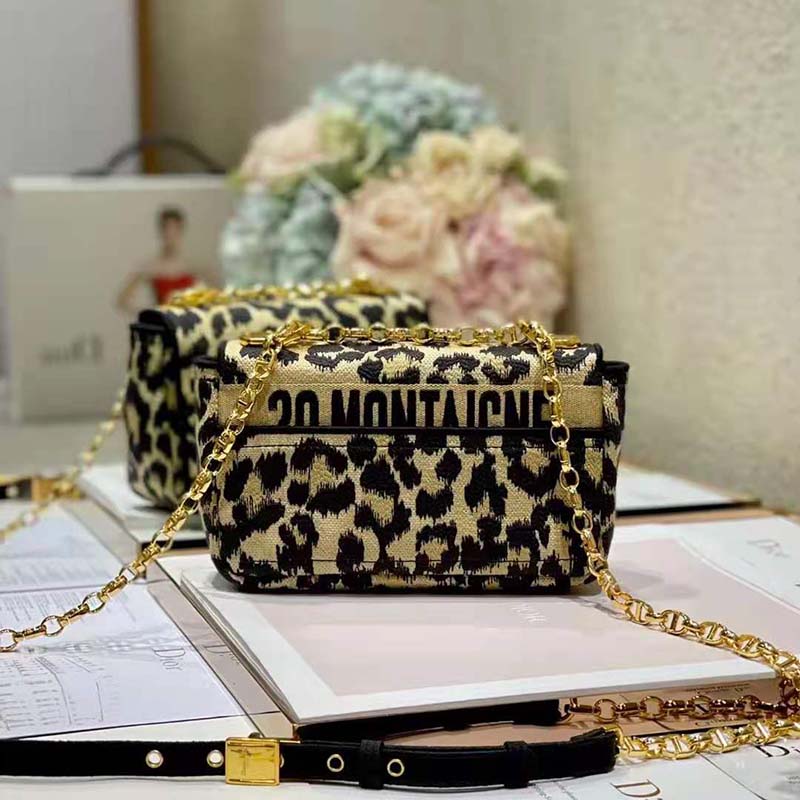 Dior Women Medium Dior Caro Bag Beige Multicolor Mizza Embroidered Velvet