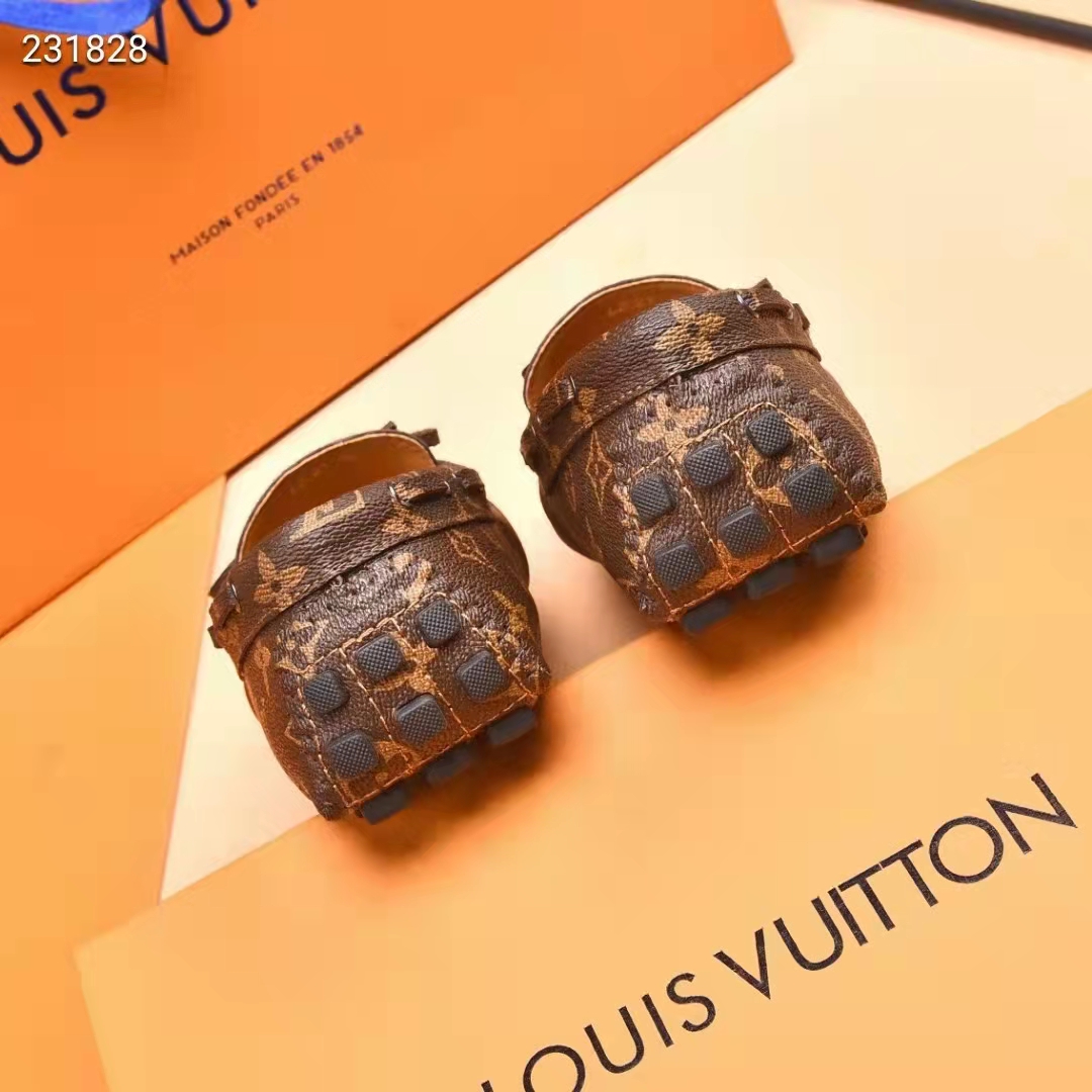 Louis Vuitton LV Men Arizona Mocassin Brown Monogram Canvas Tubular Construction