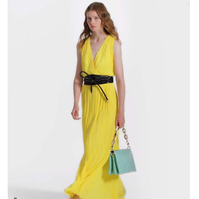 Louis Vuitton LV Women Coussin PM Handbag Azure Blue Lambskin Calfskin Cowhide Leather