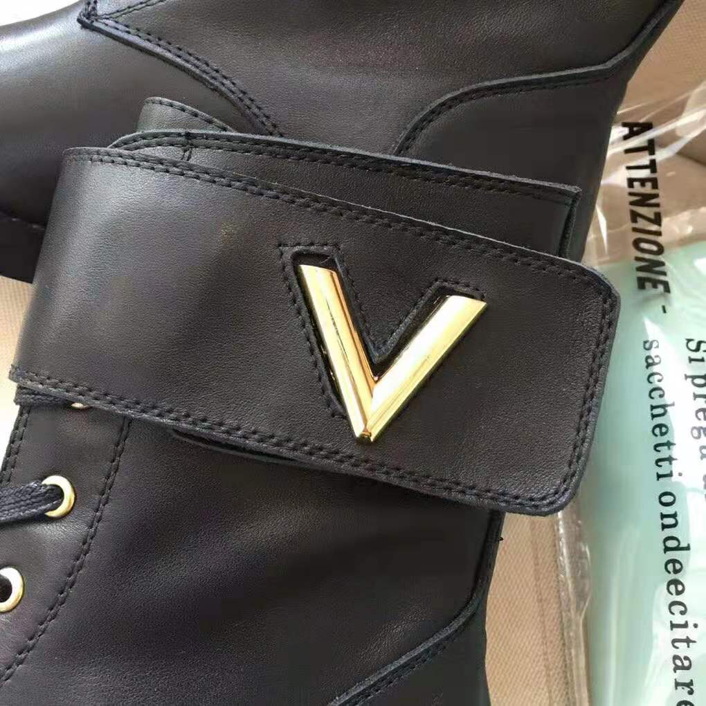 Louis Vuitton LV Women Wonderland Ranger Boot in Plain Calf Leather-Black