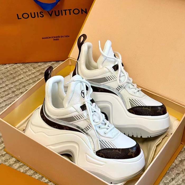 Louis Vuitton Unisex LV Archlight 2.0 Platform Sneaker White Mix of Materials 5 Cm Heel