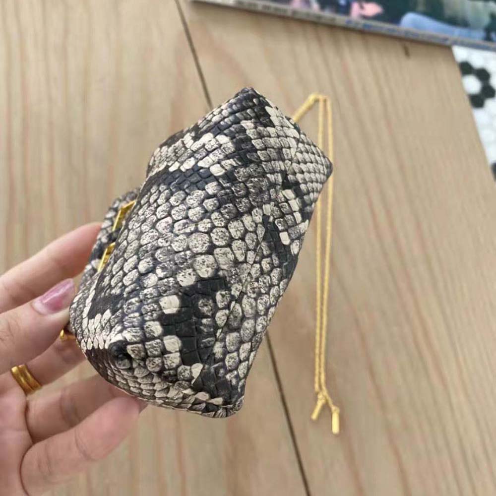 Fendi Women Nano Fendi First Charm Brown Elaphe Charm