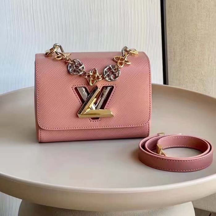 Louis Vuitton LV Women Twist PM Pink Epi Grained Leather Cowhide Lock