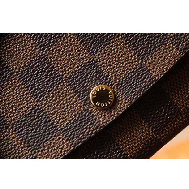 Louis Vuitton LV Unisex Emilie Wallet Rose Ballerine Pink Coated Canvas Grained Cowhide