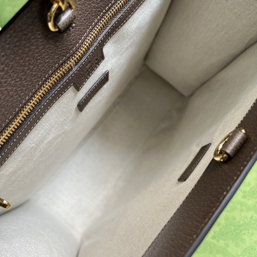 Gucci Unisex GG Cherry Print Medium Tote Beige Ebony GG Supreme Canvas