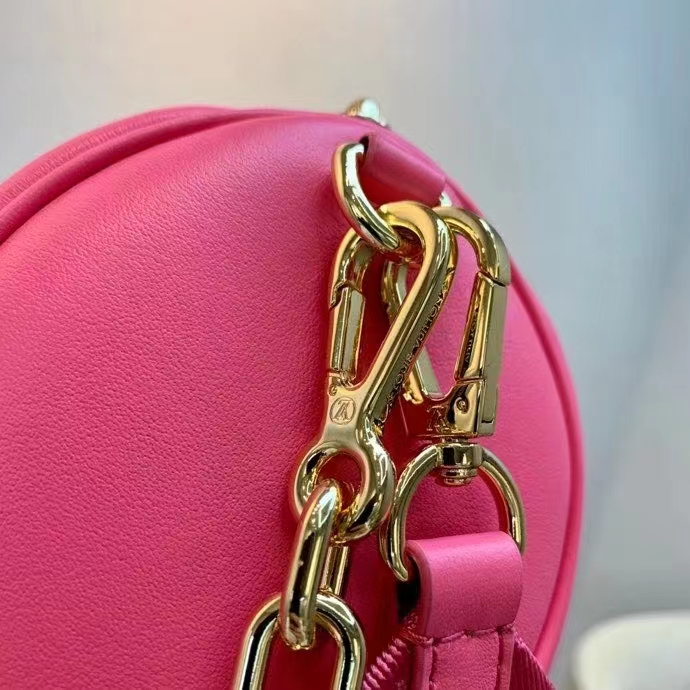 Louis Vuitton LV Women Papillon BB Handbag Pink Quilted Embroidered Smooth Calf