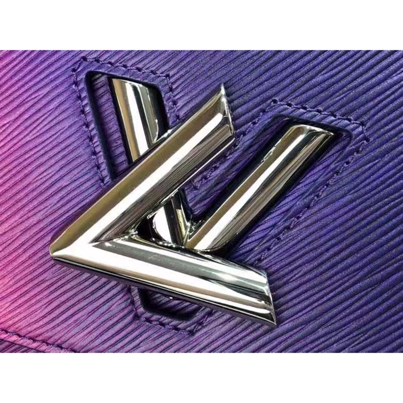 Louis Vuitton LV Women Twist PM Handbag Blue Epi Grained Cowhide Leather