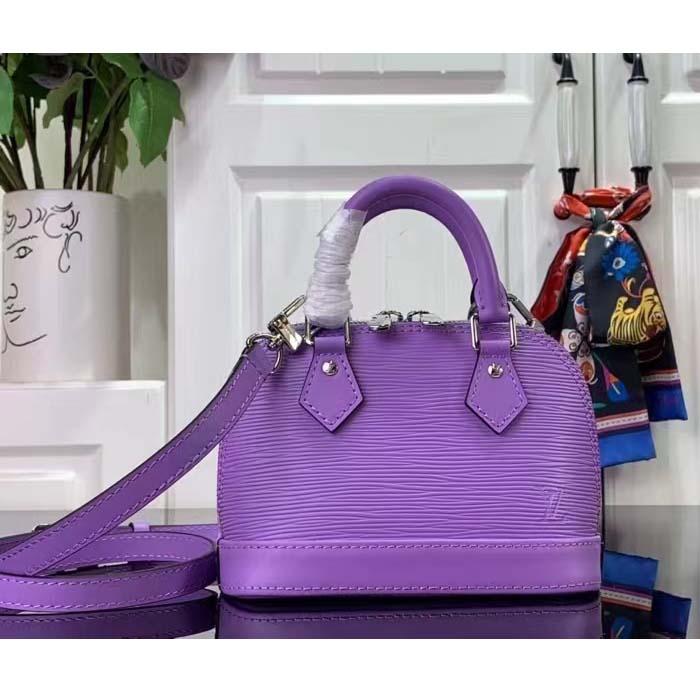 Louis Vuitton LV Women Nano Alma Handbag Lilas Provence Lilac Epi Grained Cowhide Leather