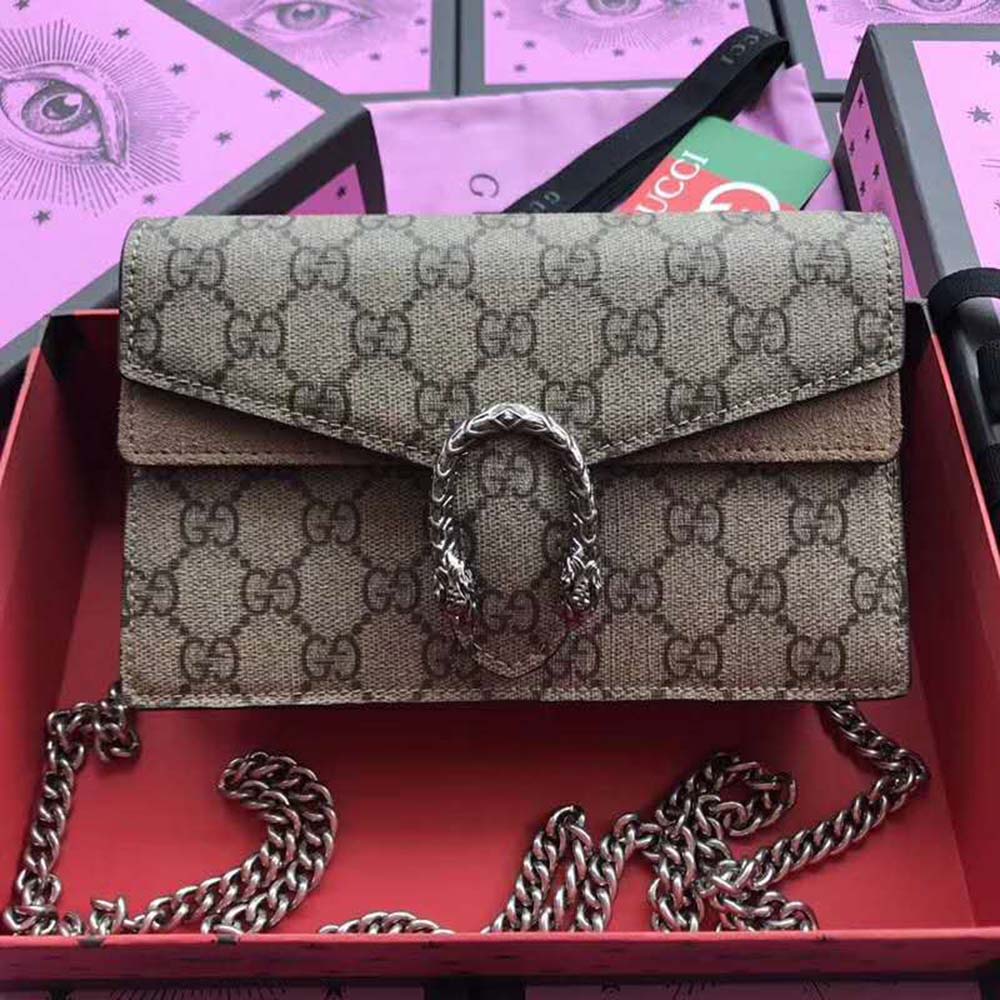 Gucci GG Women Dionysus GG Supreme Super Mini Bag