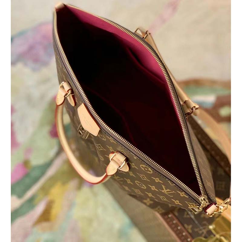 Louis Vuitton LV Women Boétie MM Monogram Coated Canvas Cowhide Leather