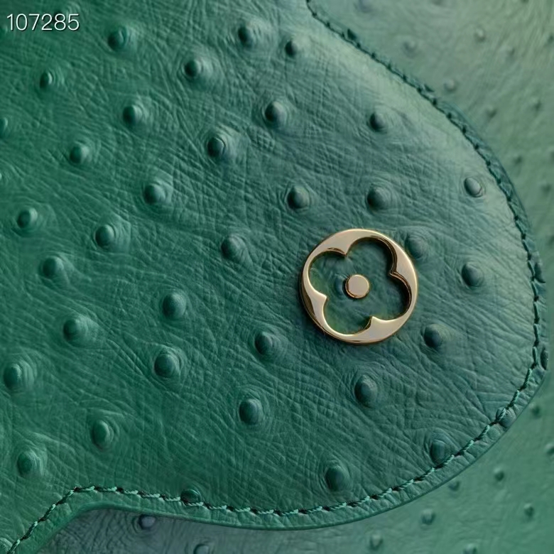 Louis Vuitton LV Women Capucines Mini Menthe Mint Ostrich Leather Monogram Flower