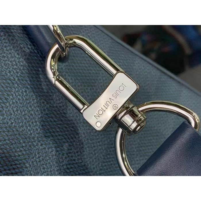 Louis Vuitton LV Unisex Avenue Slingbag Blue Sapphire Damier Infini Cowhide Leather Graphite Coated Canvas