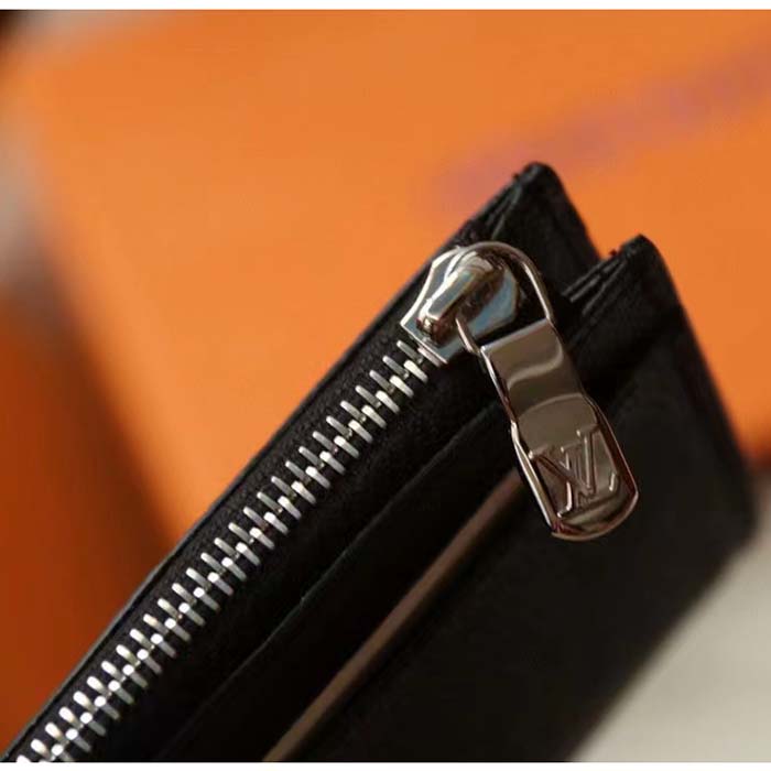 Louis Vuitton LV Unisex Coin Card Holder Damier Graphite Coated Canvas Cowhide Leather