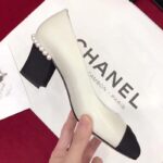 Chanel Women Pumps Lambskin Grosgrain Shoes White