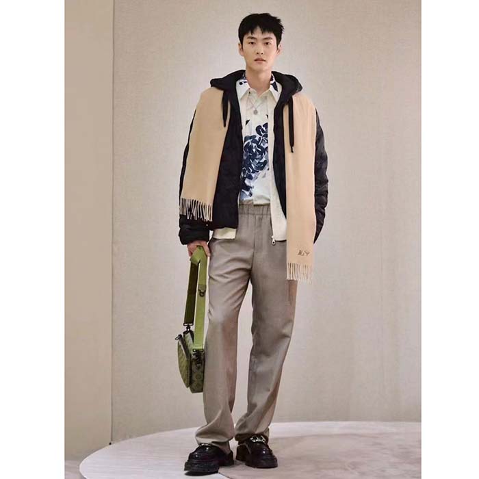 Louis Vuitton LV Unisex Trio Messenger Khaki Green Vermillion Red Monogram Canvas Cowhide Leather