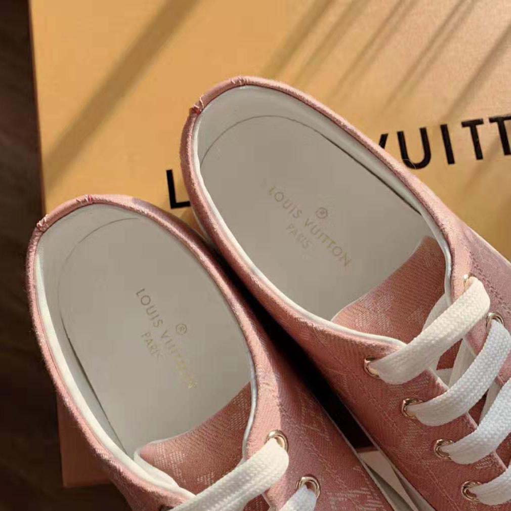 Louis Vuitton LV Women Stellar Sneaker in Pink Monogram Denim