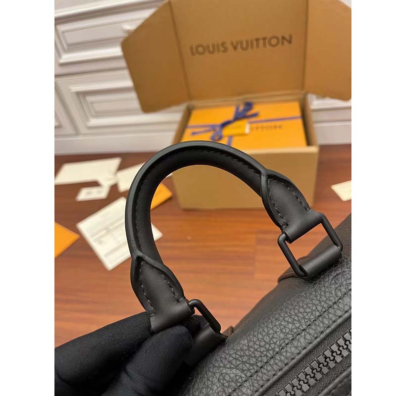 Louis Vuitton LV Unisex Keepall Bandoulière 25 Black Taurillon Monogram Cowhide Leather