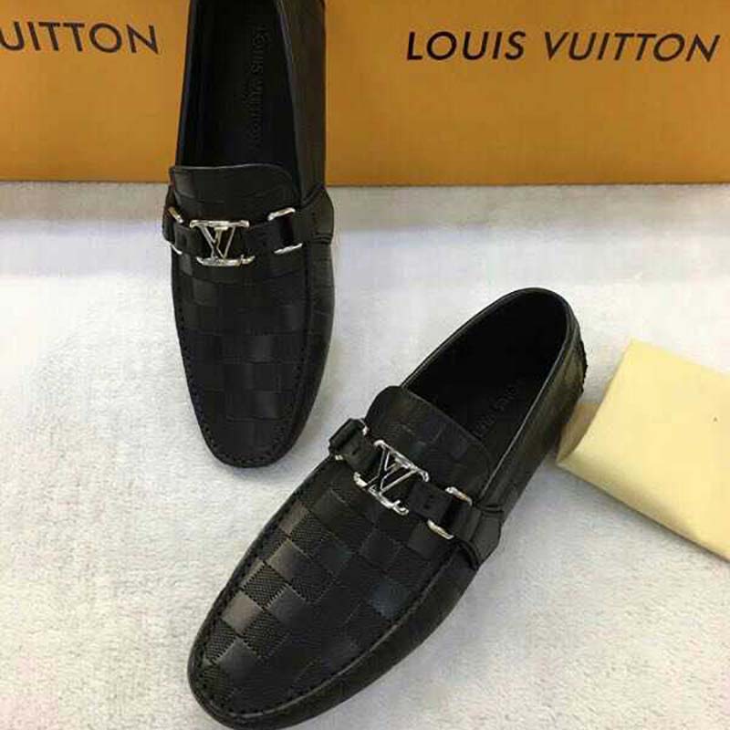Louis Vuitton LV Men Hockenheim Moccasin Shoes Black