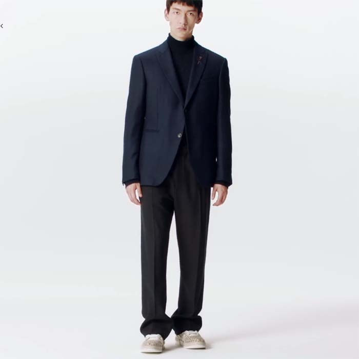 Louis Vuitton Unisex LV Trainer Sneaker Beige Monogram Textile Rubber Outsole Initials