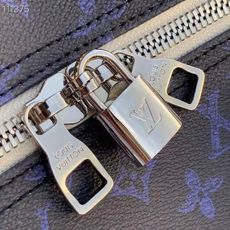 Louis Vuitton LV Unisex Keepall Bandoulière 50 Travel Bag Blue Monogram Canvas