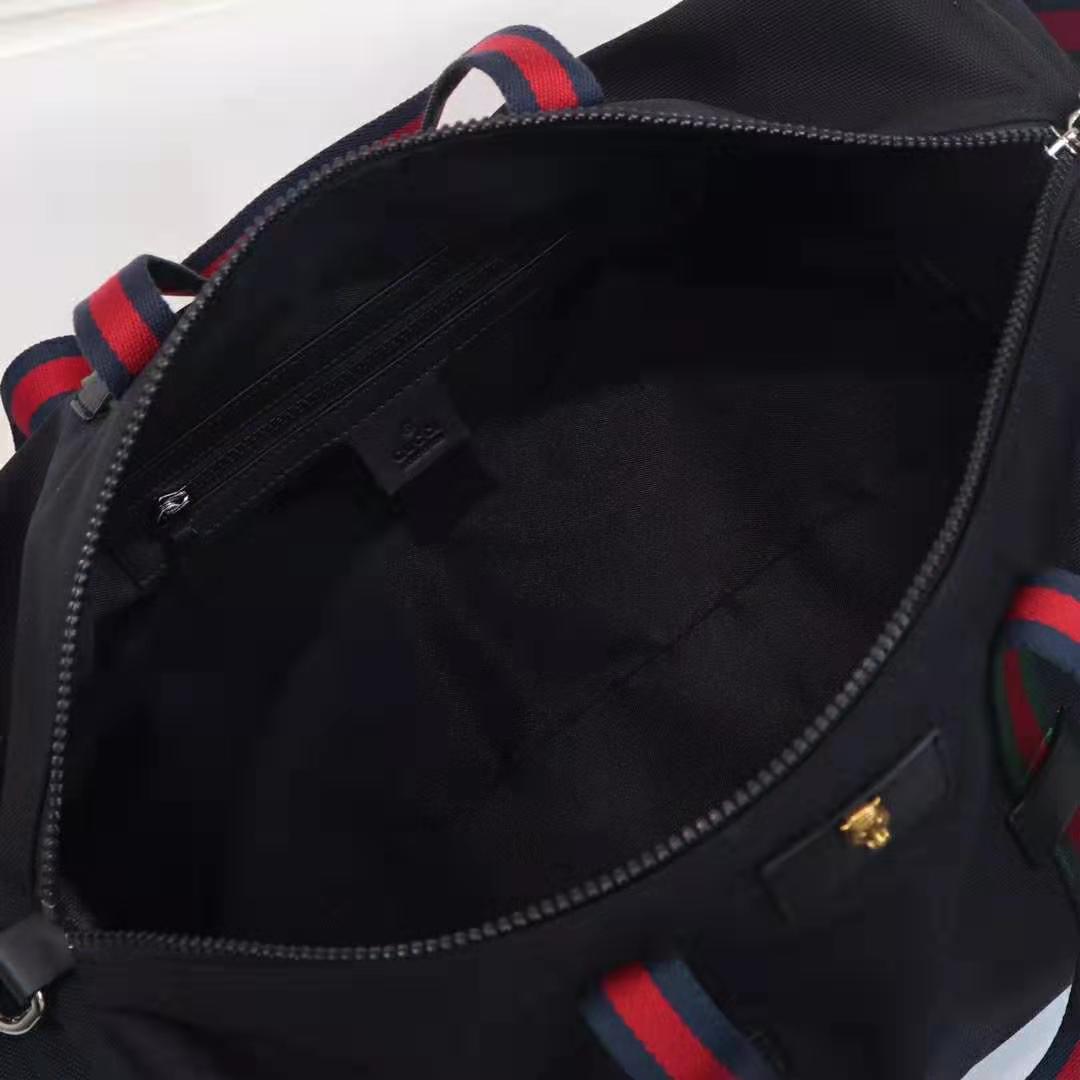 Gucci GG Men Technical Canvas Duffle in Black Technical Canvas